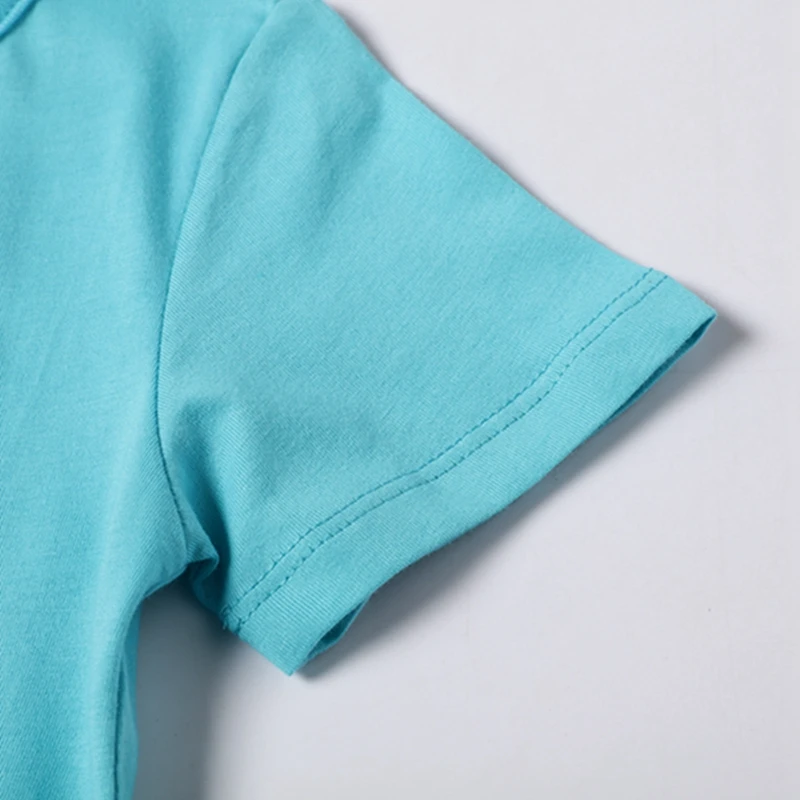 2-6 Years Baby Girl's Dress In Sky Blue Printed Birds Casual Cotton Kids Summer Jersey Clothes Outfit for Toddler | Детская одежда