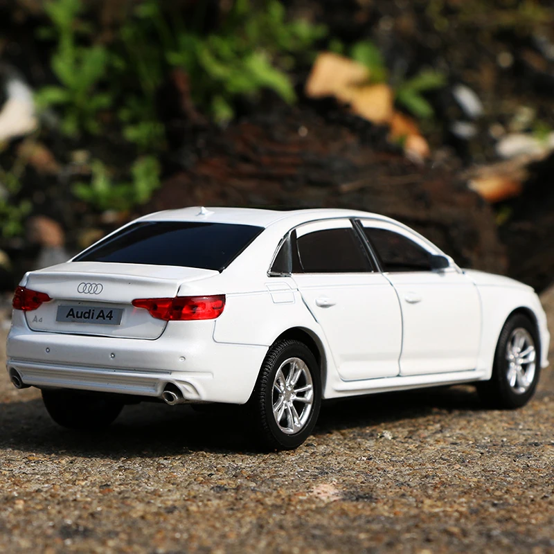Modelo de coche de aleaci&oacute;n AUDI A4 1:32, veh&iacute;culo fundido a presi&oacute;n y de juguete, modelo de coche de Metal, colecci&oacute;n de simulaci&oacute;n, sonido y luz, juguete para ni&ntilde;os, regalo-1