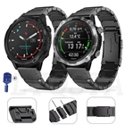 Ремешок из нержавеющей стали для наручных часов Garmin Fenix 5 5X 6 6xpro 3HRSolarEnduroспуск MK1 Mk2 Mk2i