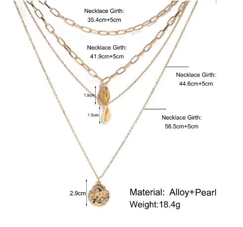 Богемное массивное многослойное ожерелье s для женщин портретное круглое с