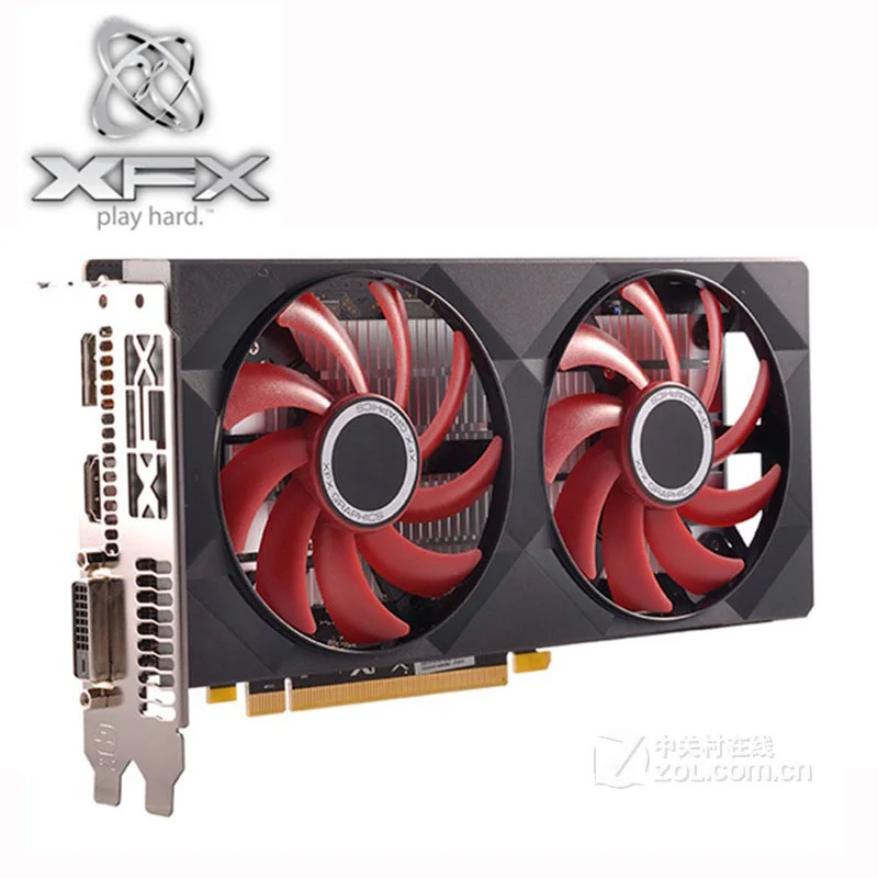 Видеокарта XFX RX 550 4 ГБ GDDR5 для AMD 500 RX550 Гб Radeon б/у видеокарта стандарта 560 4G HDMI DVI RX560 |