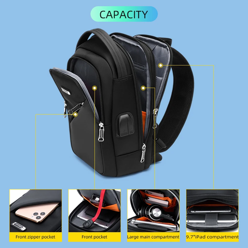 New Men Anti theft Waterproof Laptop Backpack 15.6 Inch Daily Work Business Backpack School back pack mochila for women