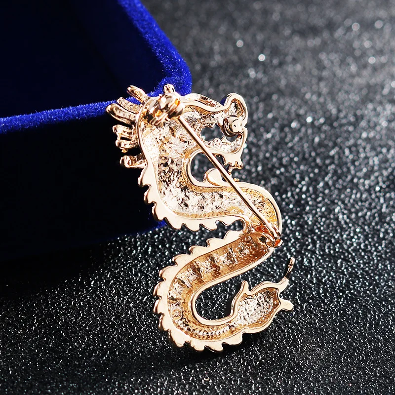 Chinese style retro dragon brooch badge male Korean version of simple clothes decoration collar pin suit accessories | Украшения и
