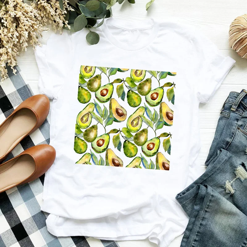 

Women Lady T Shirt Pineapple Heartbeat Printed Tshirt Ladies Short Sleeve Tee Shirt Women Female Tops Clothes Graphic T-shirt