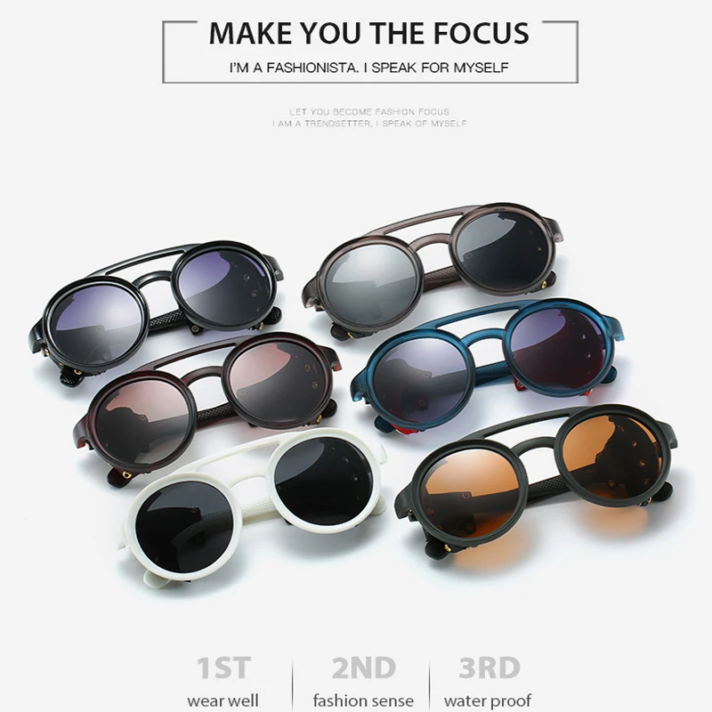 Мужские классические солнцезащитные очки Prouddemon винтажные круглые