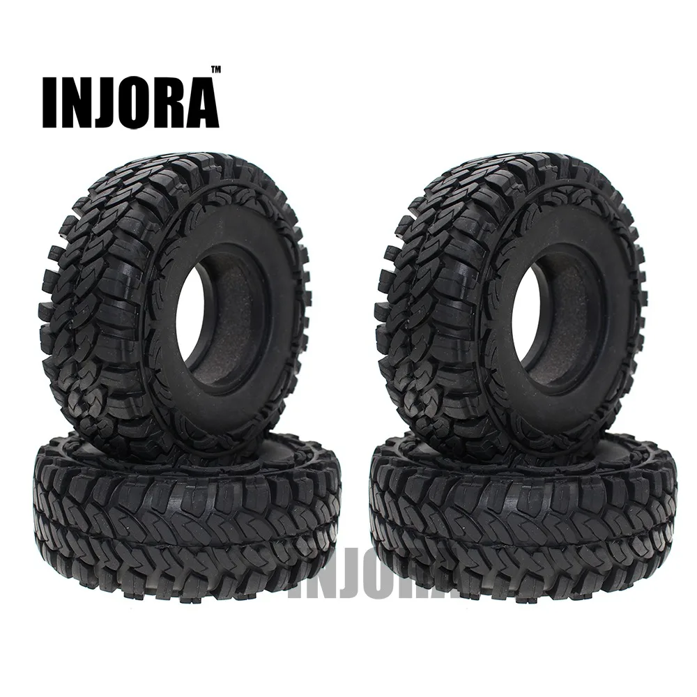 

4PCS 114MM 1.9 Inch Rubber Wheel Tires for 1:10 RC Rock Crawler Car Axial SCX10 90046 Tamiya CC01 D90 D110