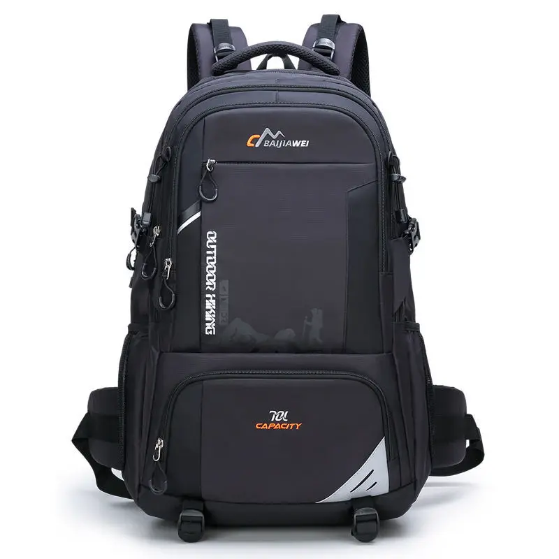 

New Men's Backpack Large Capacity Wear-resistant Waterproof Nylon Material Fashion Outdoor Hiking Travel Computer Student Bag