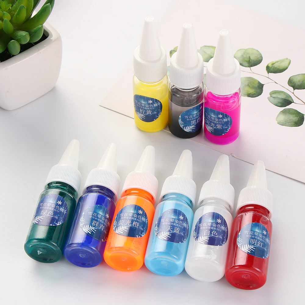 1 шт. 10 мл Снежинка из смолы пигментная краска УФ эпоксидная смола Сделай Сам