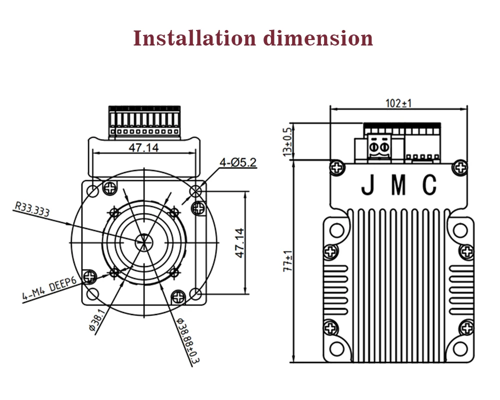 Интегрированный шаговый Электродвигатель с закрытым контуром DC36V JMC iHSV57-30-18-36, 180 Вт 3000 об/мин NEMA23 0.6Nm