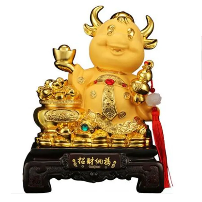 

Feng Shui resin Taurus statue home decoration accessories zodiac cattle home decor Office, hotel decor