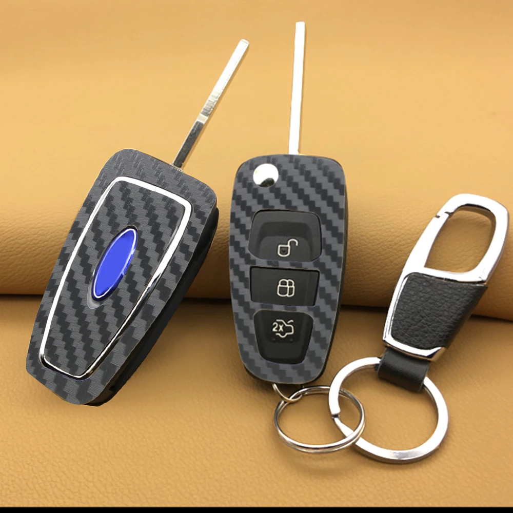 LEEPEE самоклеющиеся 1 Набор чехол для ключей из углеродного волокна модификация