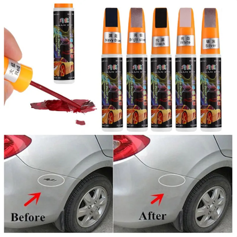 

6 Colors 12ml New Professional Car Paint Repair Pen Waterproof Clear Car Scratch Remover Painting Pens for All Kinds of Cars