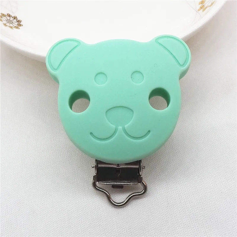 Mint Chengkai 10 шт. силиконовые автомобильные клипсы DIY детская кошка мышь Соска с животным Прорезыватель зубов, пустышка для младенца ювелирные изделия игрушки аксессуары - Цвет: Mint