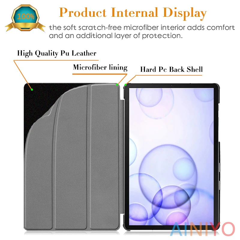 Чехол для samsung Galaxy Tab S6 SM-T860 SM-T865 10,", чехол для планшета с Умной подставкой для, чехол для samsung Tab S6