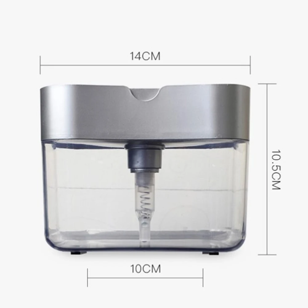 

Soap Dispenser Pump With Sponge Manual Press Cleaning Liquid Dispenser Container Manual Press Soap Organizer Kitchen Tool