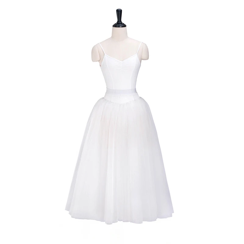 

4-слойная фатиновая юбка-пачка, белая, длиной до щиколотки, BT700