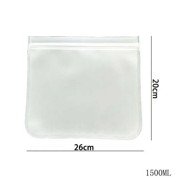 3pcs 20x26 Силиконовая сумка для хранения продуктов, многоразовая свежая сумка на молнии, герметичные емкости для хранения продуктов, контейнеры, сумка, одобренная FDA, BPA бесплатно - Цвет: 3pcs 20x26