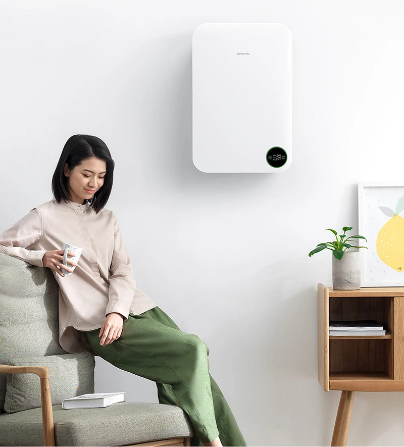 Xiaomi очиститель воздуха настенный бытовой бесшумный очиститель свежего воздуха интеллектуальный контроль подачи кислорода очиститель воздуха