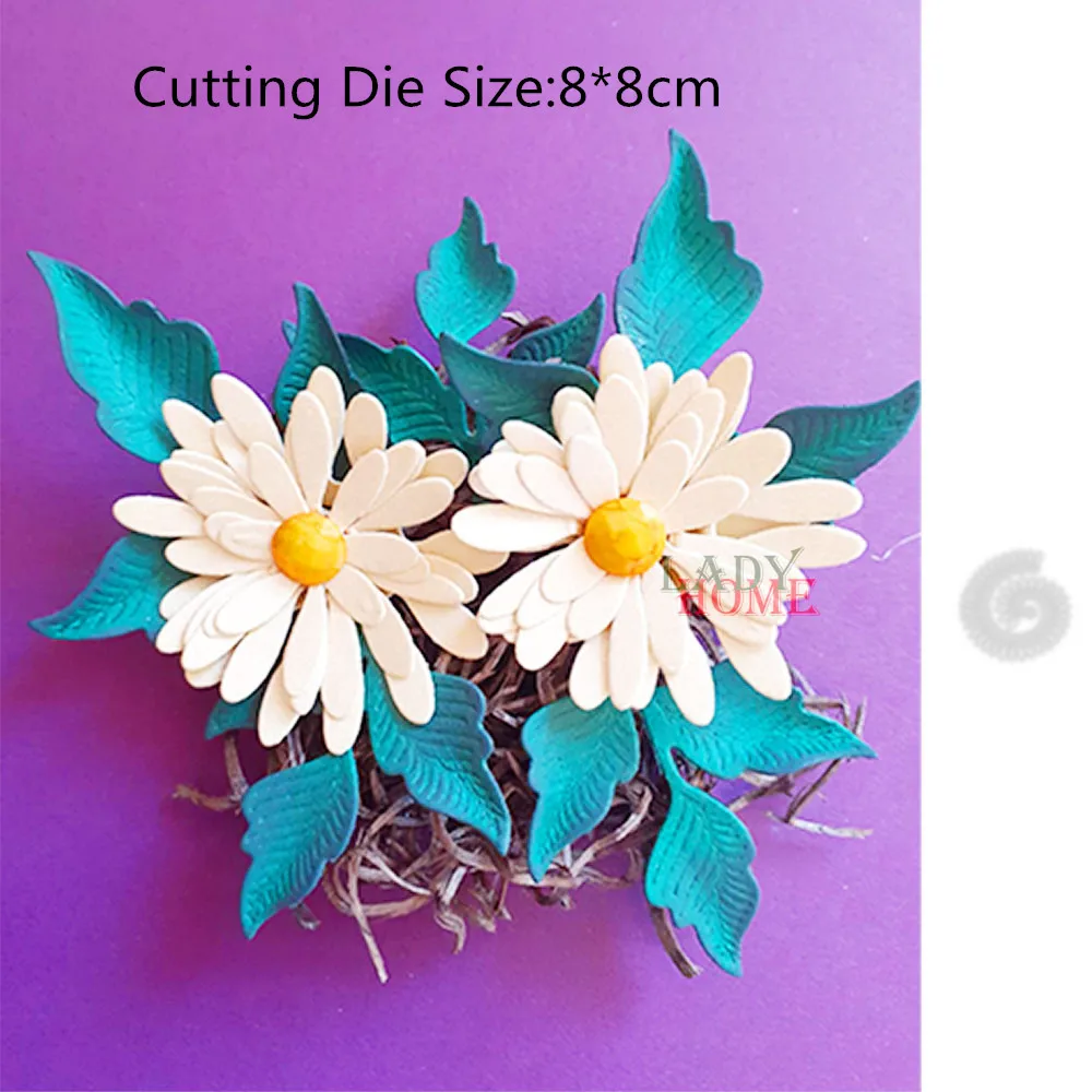 Спираль цветы Комбинации металлический Трафаретный вырубной штамп Скрапбукинг