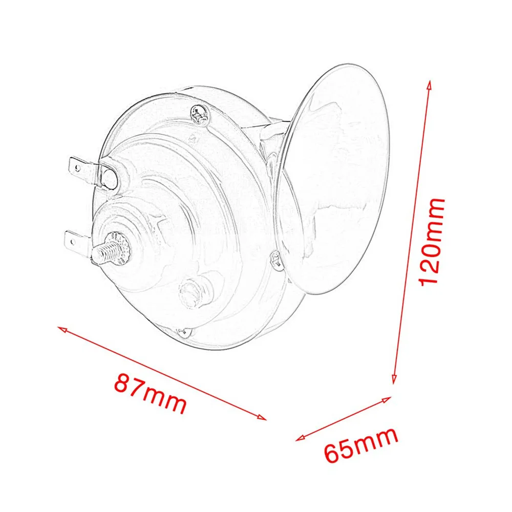 

Universal 12v Motorcycle Horn 110db 48w 12*8.7*6.5cm High Quality, Durable And Waterproof Snail-shaped Horn Electric Motorcycle