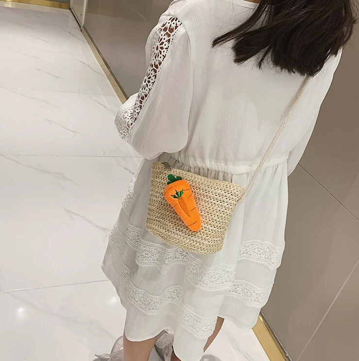 Новинка 2019 года Летняя Детская сумка милая на плечо для девочек соломенная