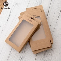lets make 20pc baby gift merchandise packing box kraft paper wedding wrapping jewelry supply nursuing pendants accessories box
