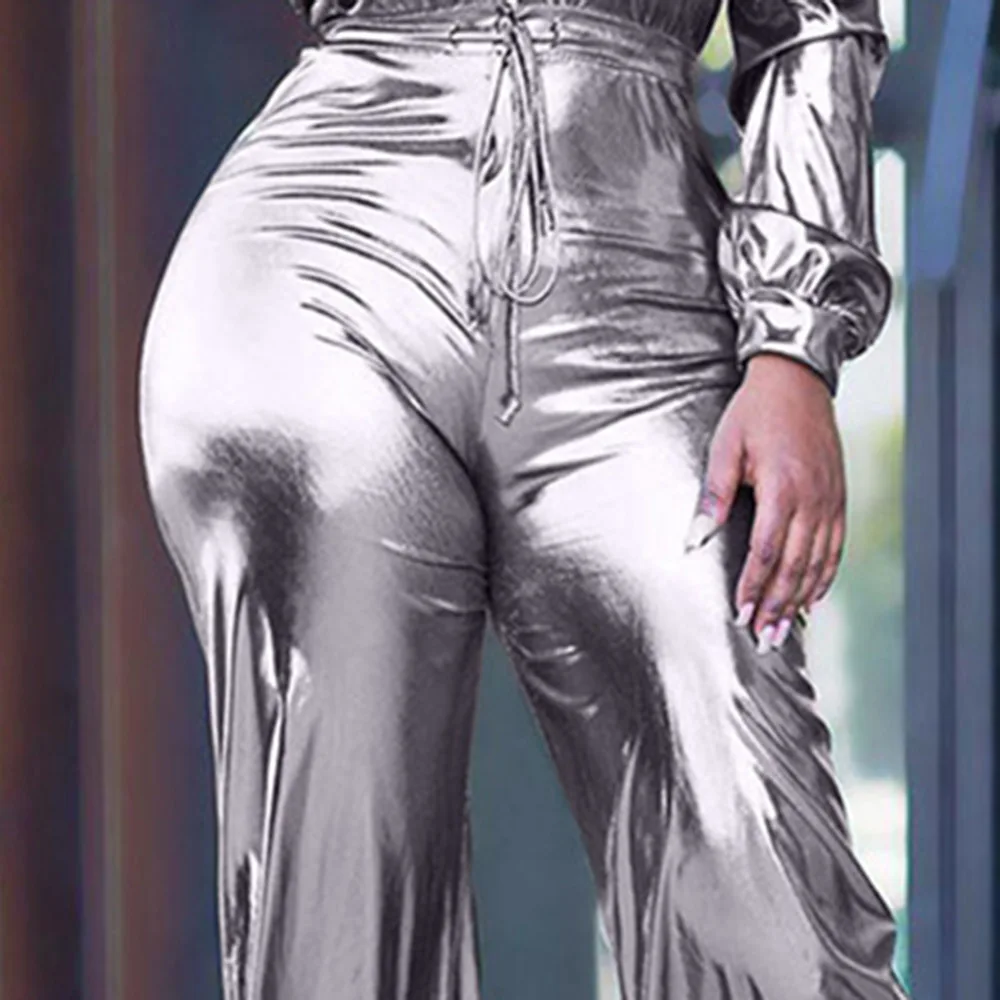 

Jumpsuit Women Party Club 2020 Summer Sexy Long Rompers Jumpsuits Femme Sequinis Lady High Waist Women Jumpsuits