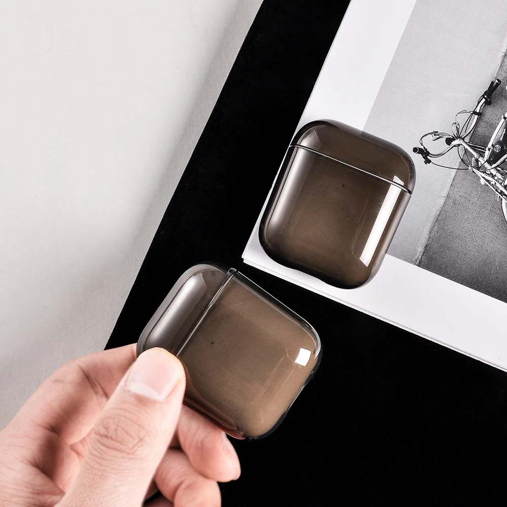 Черный чехол для наушников AirPods роскошный силиконовый 2 1 беспроводной Bluetooth Airpods