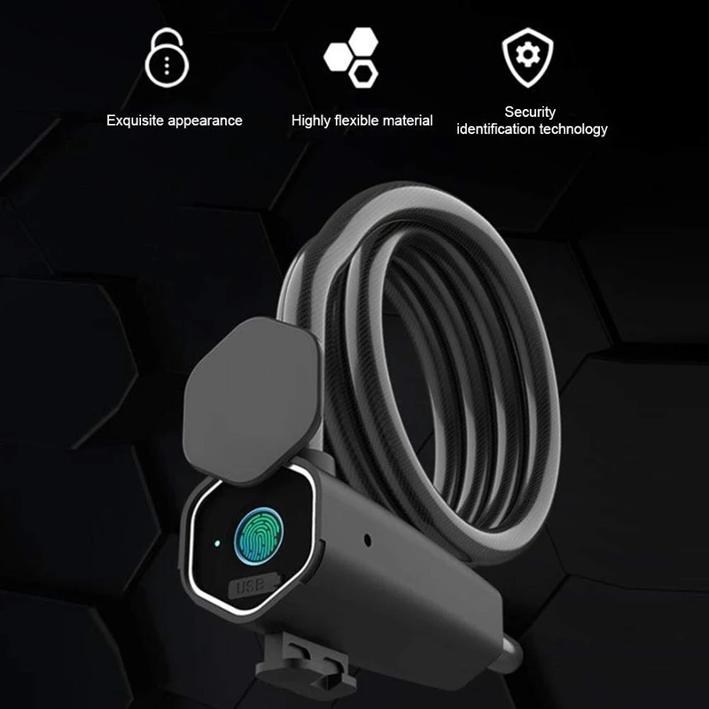 W16 Bluetooth стальной трос замок отпечатков пальцев анти-кражи анти-сдвиг мотоцикл
