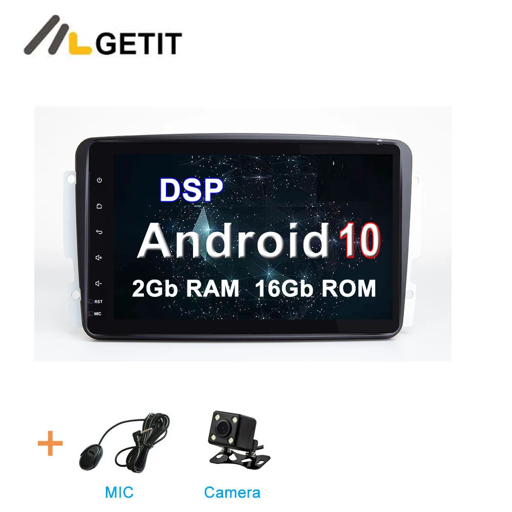 2G CAMERA-DSP DSP " ips Android 10 Автомобильный мультимедийный Радио Стерео gps для Mercedes Benz CLK W209 W203 W463 W208 Viano/W639/Vito Wifi BT - Цвет: 2G CAMERA-DSP