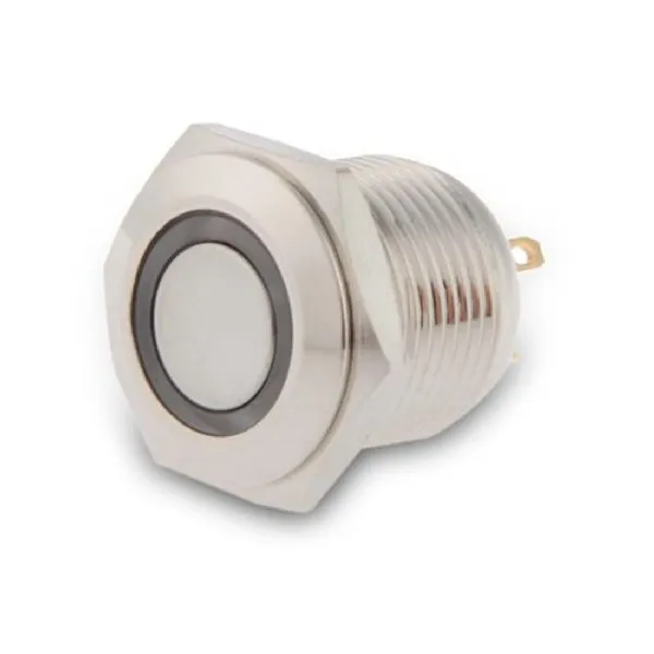 

New LED Light 3V Waterproof Metal Push Button Switch Car Engine Black Momentary Latching Red PC Power Switch