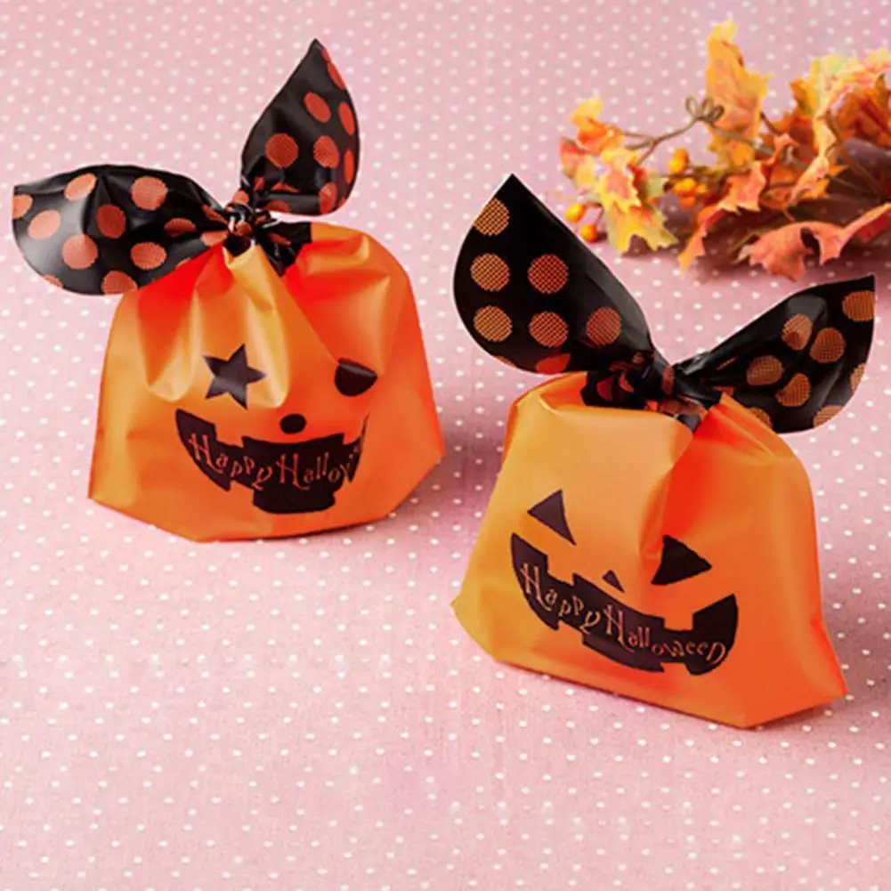 

Портативный 50 шт./пакет Премиум Хэллоуин изысканный конфетная сумка Прочный красочный чехол для конфет для детей