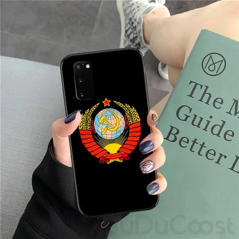 Мягкий силиконовый чехол из ТПУ с флагом СССР для Samsung S5 6 7 8 9 10 S8 S9 S10 plus S10E lite S10-5G S20