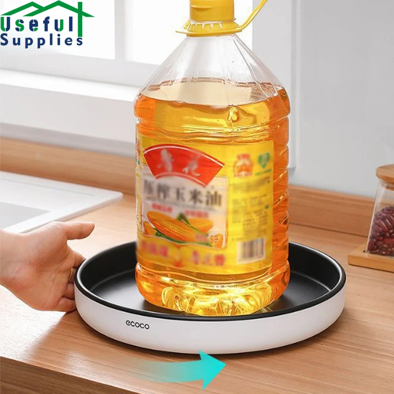 ecoco rotating spices storage rack kitchen shelves pantry organizer kitchen small items holder plastic containers for cabinets free global shipping