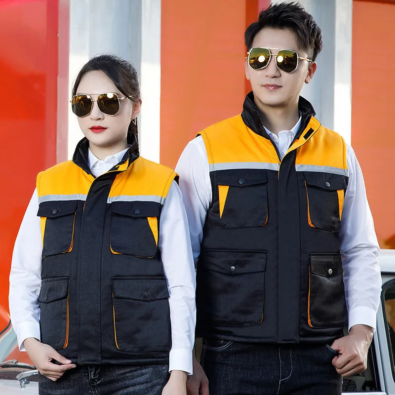 

Men's Vest Jacket New Autumn Warm Thick Coat Sleeveless Vest Men And Women Winter Leisure Cotton Plus Size Vest