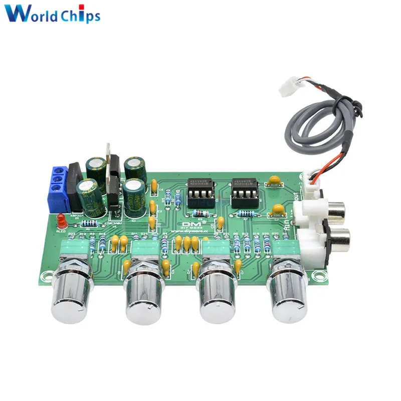 Новая стерео плата предварительного усилитель предусилитель NE5532 аудио модуль 4