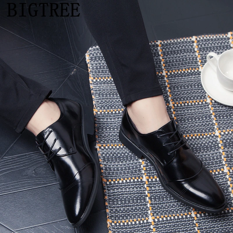 Модные мужские классические туфли для парикмахера свадебные итальянские из кожи