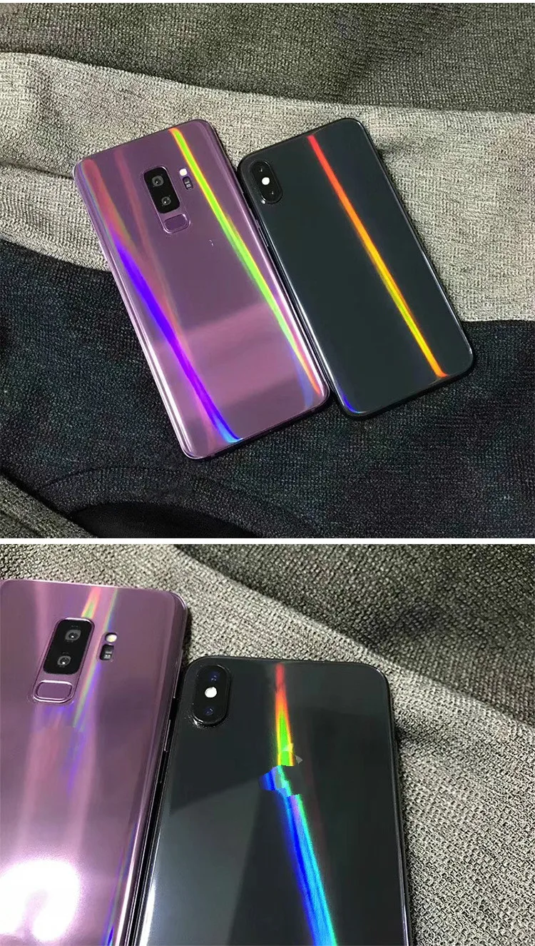 Для Samsung Note8 Note9 Note10 Pro S8 8P S9 S9P S10 S10P S10E Aurora Прозрачная защитная задняя пленка для