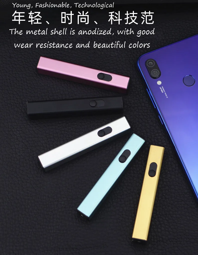 Электрическая дуговая зажигалка металлическая USB зарядная полоса пуш ап