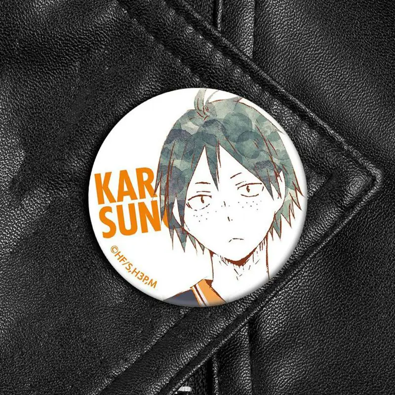 

Anime High Kyuu!! Enamel Pin Volleyball Boy Cos Tsukishima Firefly Sun Xiang XCosplay Bedge Cartoon Bags Badge Button Brooch