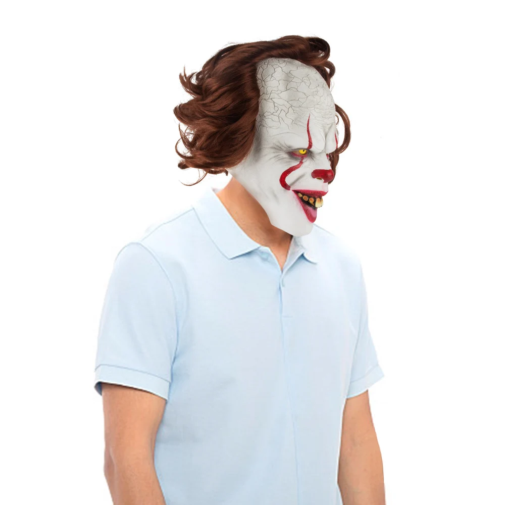 Маски на Хэллоуин Стивен Кинг это маска Pennywise ужас клоун Джокер маска Хэллоуин косплей костюм реквизит вечерние принадлежности
