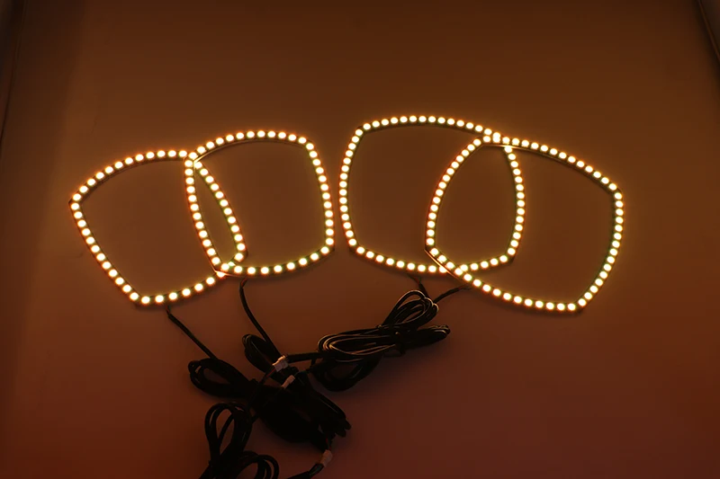 Ультра яркий 5050 SMD многоцветный RGB светодиодный набор ангельских глаз с пультом дистанционного управления для Dodge charger 2011 2012 2013 Автомобильный Стайлинг