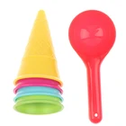 5 шт.лот милый мороженое конусные Совок наборы пляжные игрушки песчаная игрушка для детей развивающий летний игровой набор Монтессори подарки