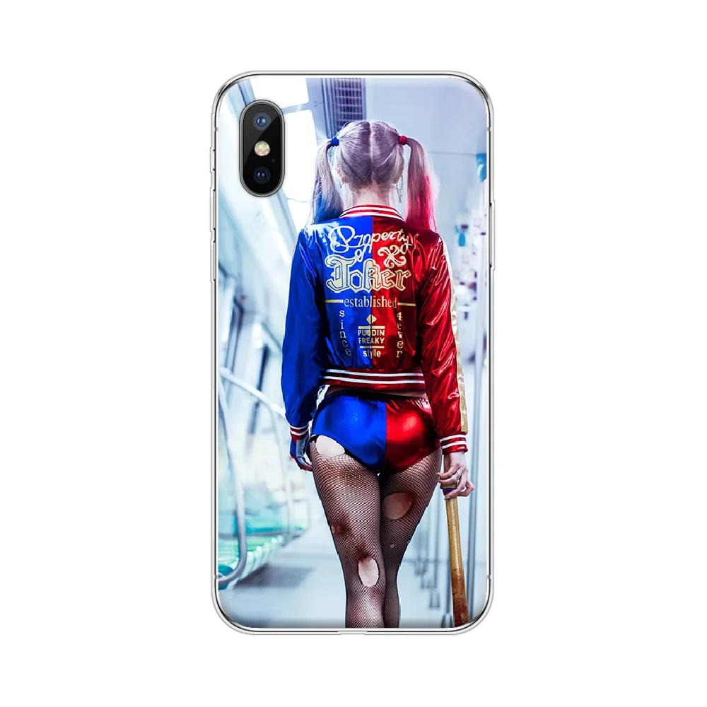 Harley Quinn DC отряд самоубийц чехол для телефона с рисунком iphone 4 4s 5 5S SE 5C 6 6S 7 8 plus X XS XR 11