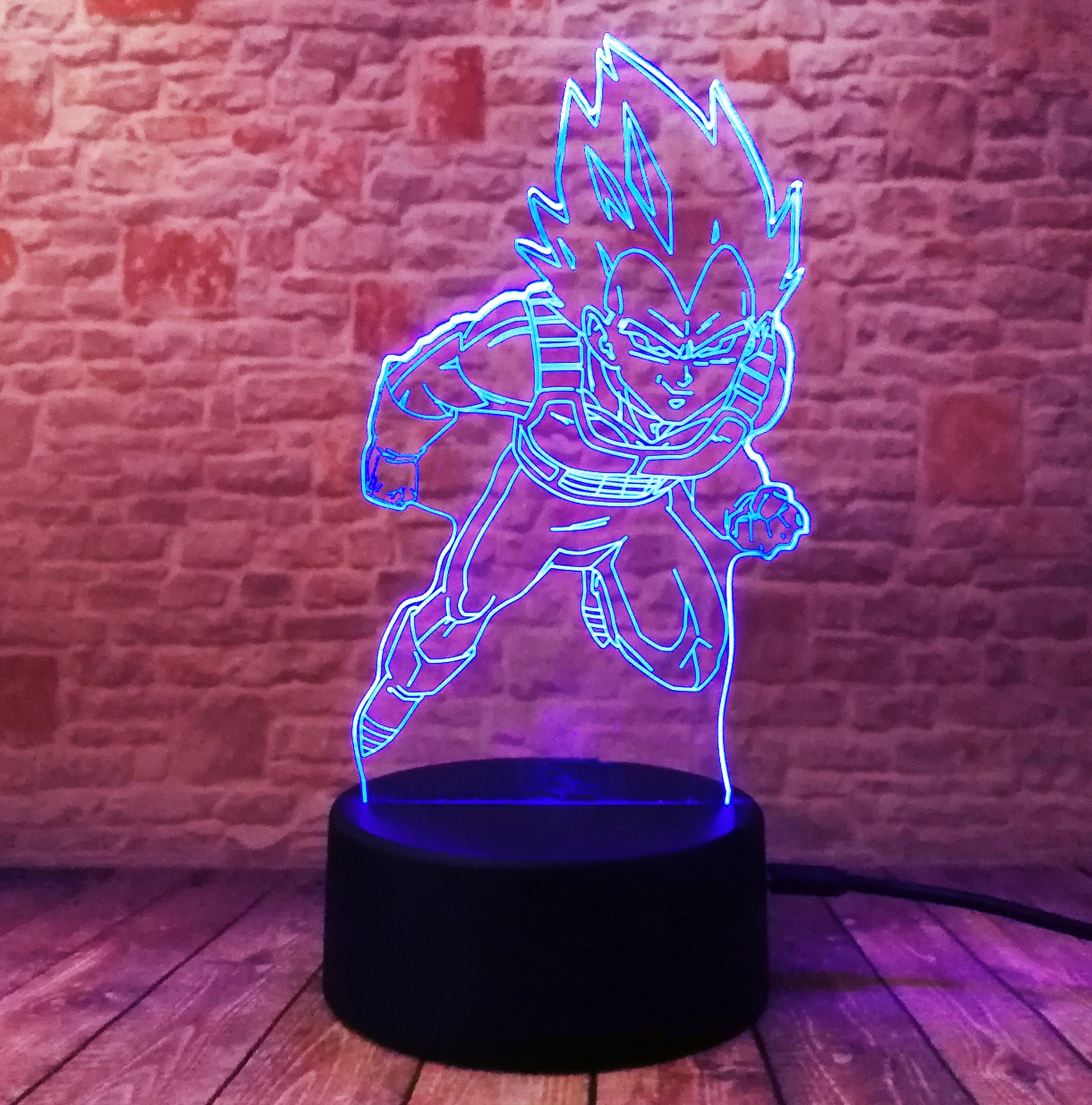 Креативный светодиодный светильник Dragon Ball Z Evolution 7 с цветным градиентом иллюзия
