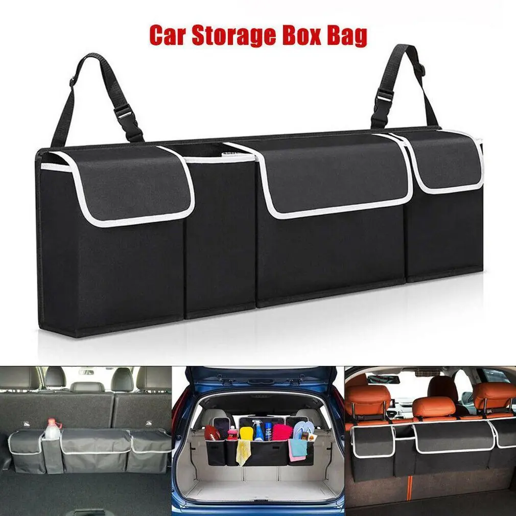 Car Trunk Organizer Box Large Capacity Auto Multiuse Tools Storage Bag Stowing Tidying Leather Folding For Emergency | Автомобили и
