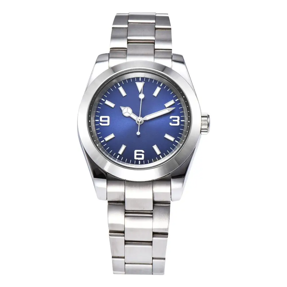 Мужские часы 40 мм с автоматическим движением браслет из нержавеющей стали 316L