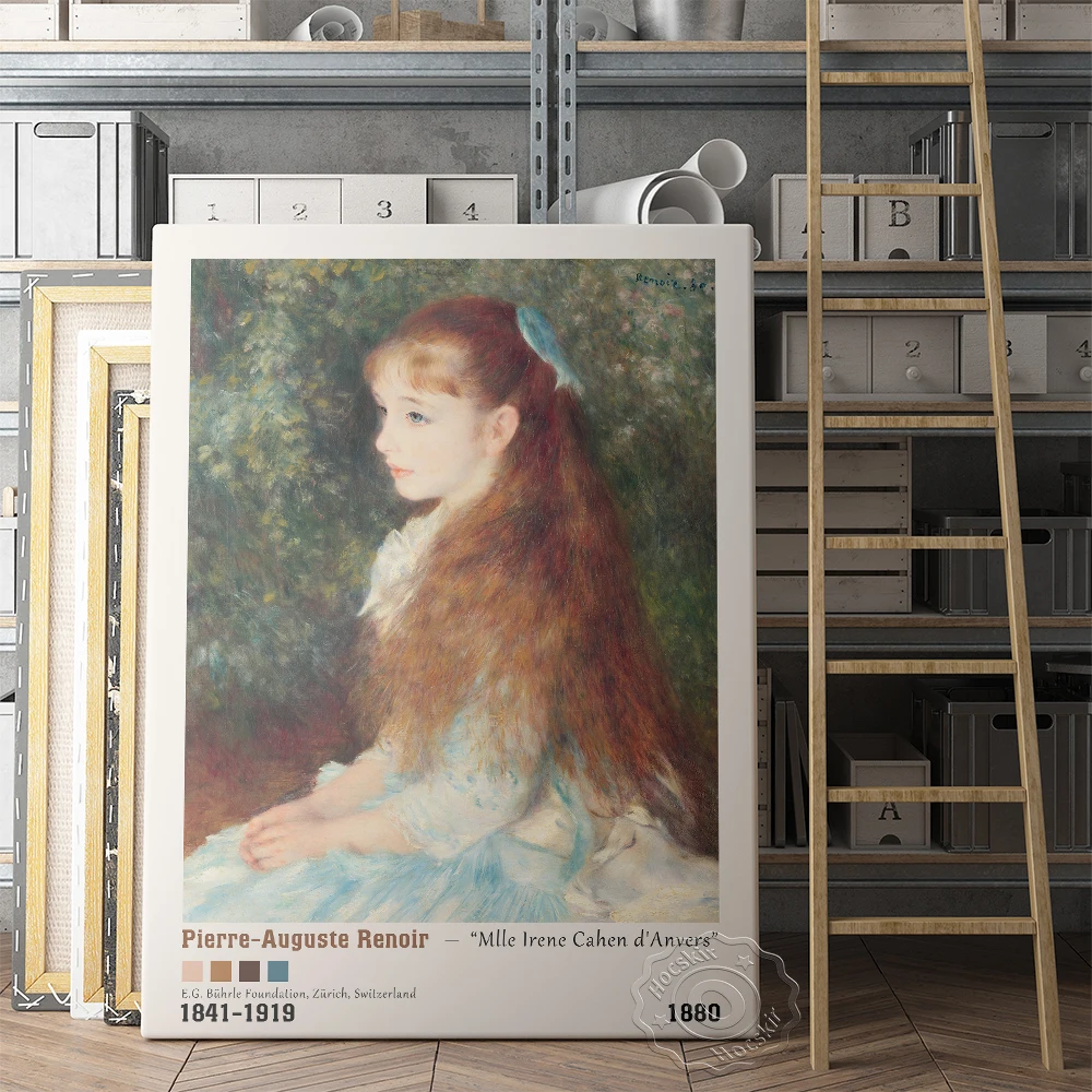 

Pierre-Auguste Renoir Exhibition Poster, Les Grandes Baigneuses Canvas Prints, Vintage Girl Woman Portrait Picture, Flower Decor