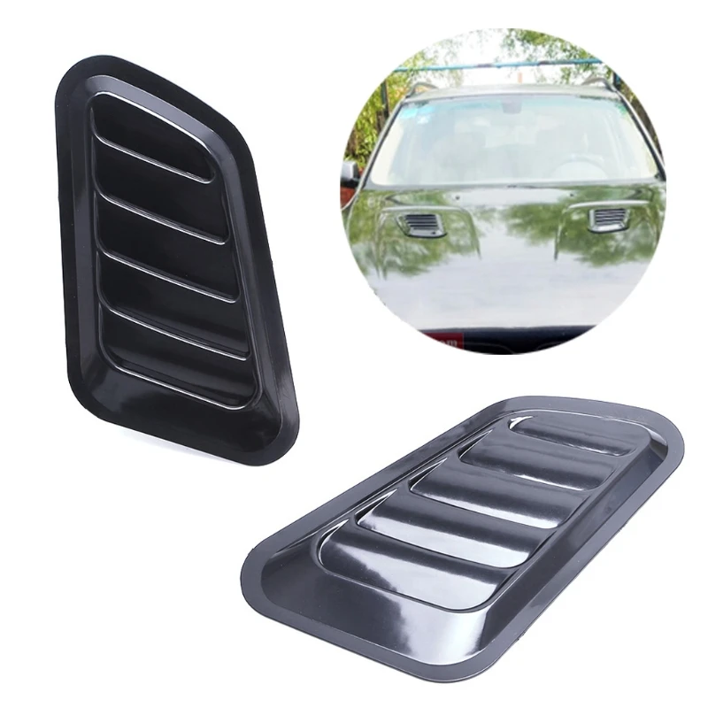 

1 Pair Universal Car Sticker ABS Decorative Air Flow Intake Bonnet Vent Cover Hood Dropshipping