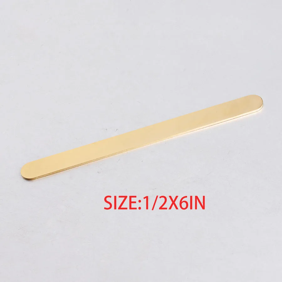 0.5inX6in gold Fnixtar DIY C Открытый Браслет-манжета материал зеркальная полировка нержавеющая сталь прямоугольная подвеска-заготовка 1/4*6 дюймов(6x152 мм) 10 шт./лот - Окраска металла: 0.5inX6in gold